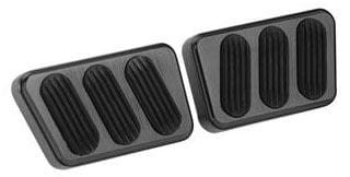 LOKAR Suit 1964-1970 Mustang Lokar Clutch & Brake Pad Manual with Rubber (Pair)- Black Billet Aluminium LK-XBAG-612 SR