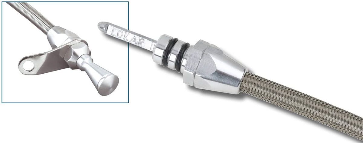 LOKAR Suit C-4 Pan Firewall Mount Lokar Hi-Tech Transmission Dipstick LK-TD-30C4FMPAN SR