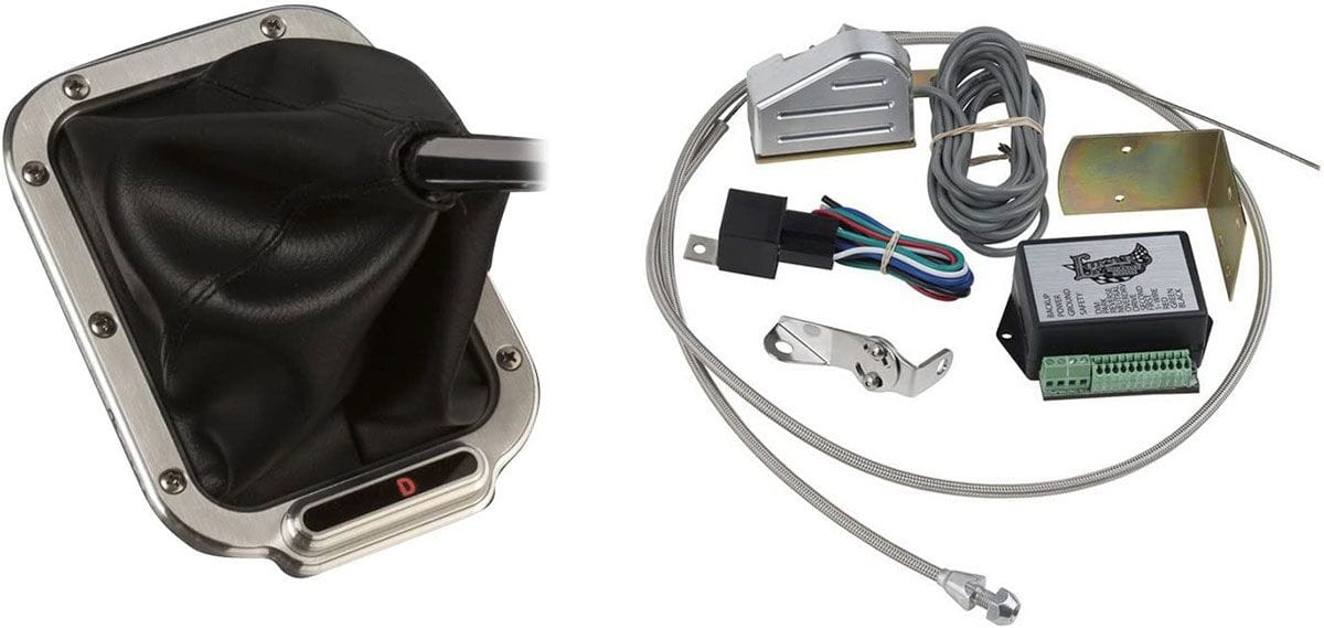 LOKAR Suit GM 4L60E/4L80E, includes Sensor Kit & Rectangle Shifter Boot, 6- Lokar Horizontal LED Shift Indicator Boot Kit - Brushed Billet Aluminium LK-CINB-1789 SR