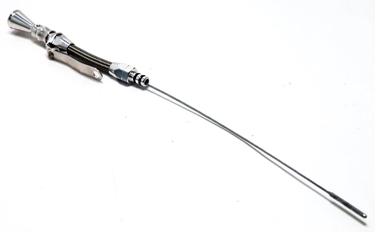 LOKAR Suit SB Chev L/H Side, Pre-1980 Lokar Anchor-Tight Lock Flex Engine Dipstick 1/4" Npt Fitting - Polished LK-1220014 SR