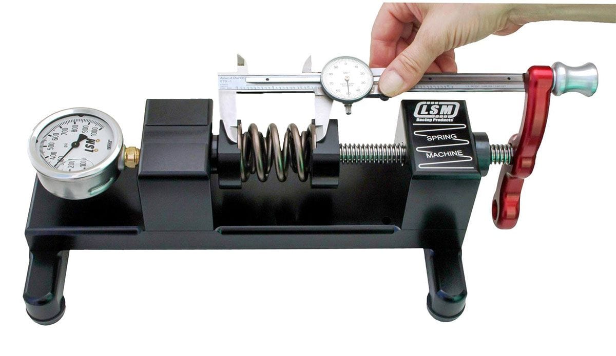 LSM With 1000 lbs. Gauge LSM Bench Top Valve Spring Tester LSMSM-1000 SR