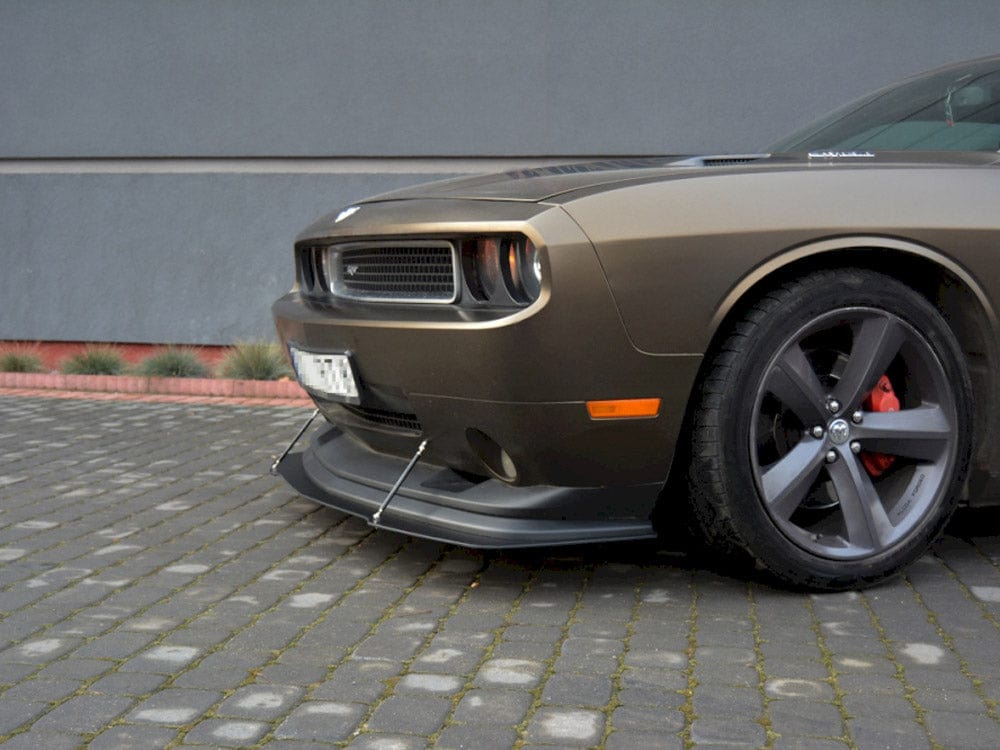 Maxton Design ABS+Gloss Black Hybrid Front Splitter V.1 Dodge Challenger 3RD-GEN. Phase-i SRT8 Coupe 2008-14 Maxton Design SR