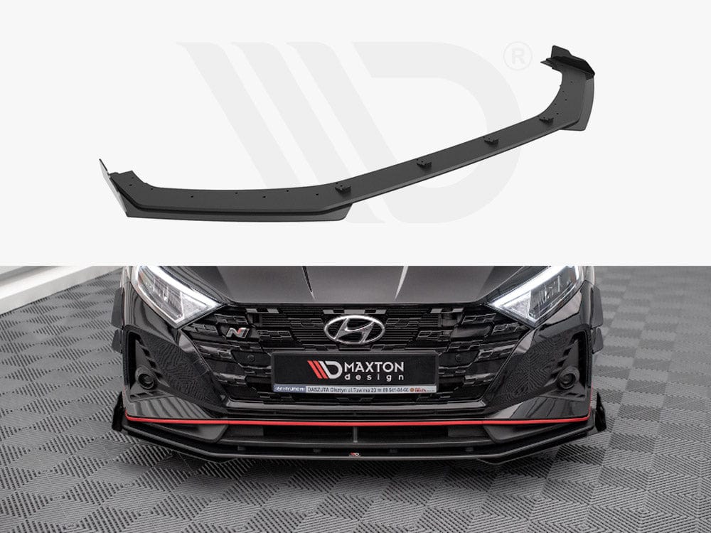 Maxton Design Black + Gloss Flaps Street PRO Front Splitter V.1 (+flaps) Hyundai I20 N MK3 2020- Maxton Design SR