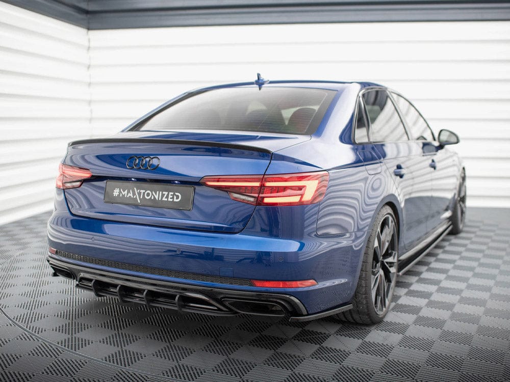 Maxton Design Black-Red Street PRO Rear Diffuser Audi A4 Competition B9 Maxton Design SR