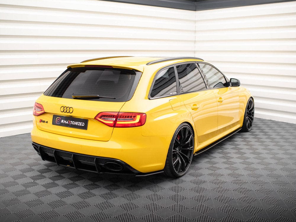 Maxton Design Black-Red Street Pro Rear Side Splitters Audi RS4 B8 Maxton Design SR