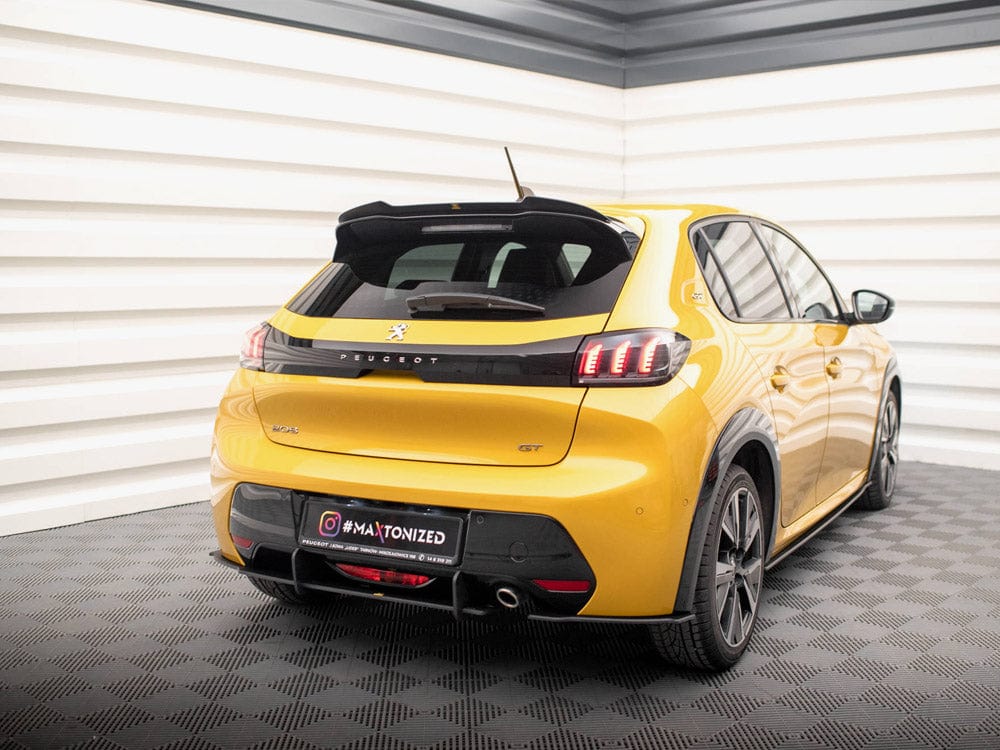 Maxton Design Black-Red Street PRO Rear Valance Peugeot 208 GT Mk2 Maxton Design SR