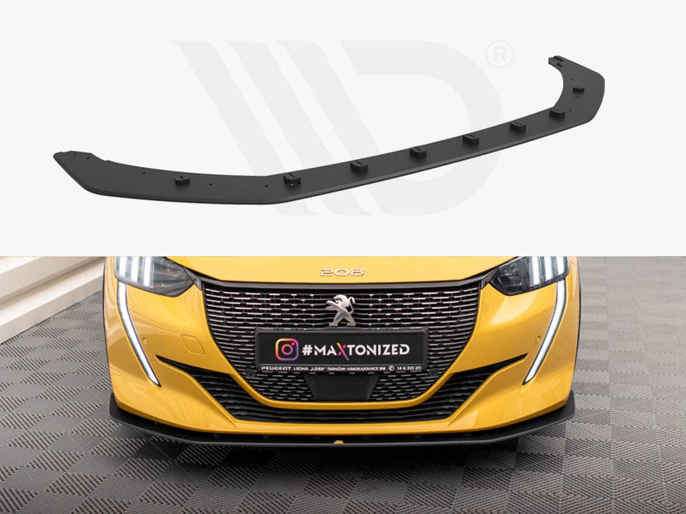 Maxton Design Black Street PRO Front Splitter Peugeot 208 GT Mk2 Maxton Design SR