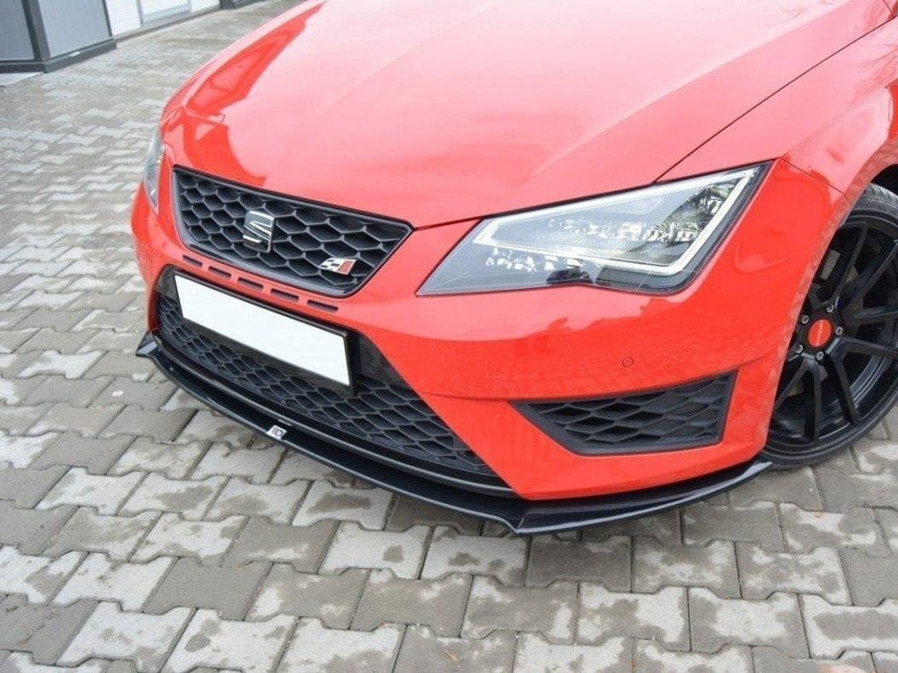 Maxton Design Carbon Look / Yellow Front Splitter Seat Leon III Cupra / FR Maxton Design SR