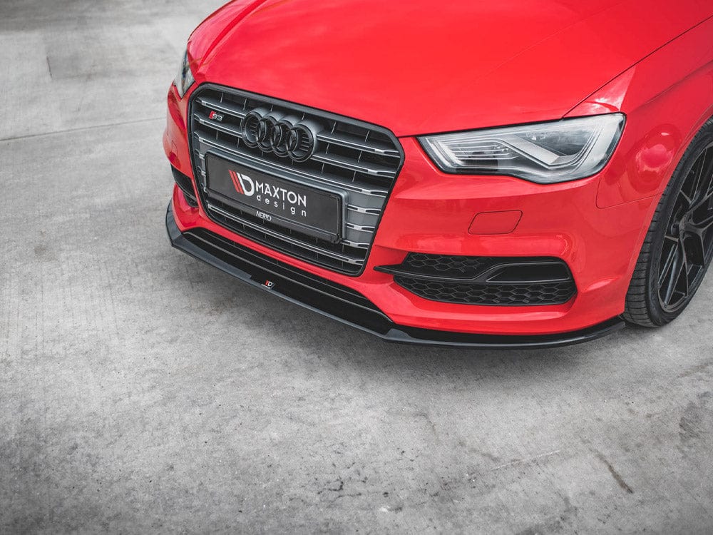 Maxton Design Carbon Look / Yellow Front Splitter V.1 Audi S3 / A3 S-line 8V Sedan / Cabrio 2013-2016 Maxton Design SR