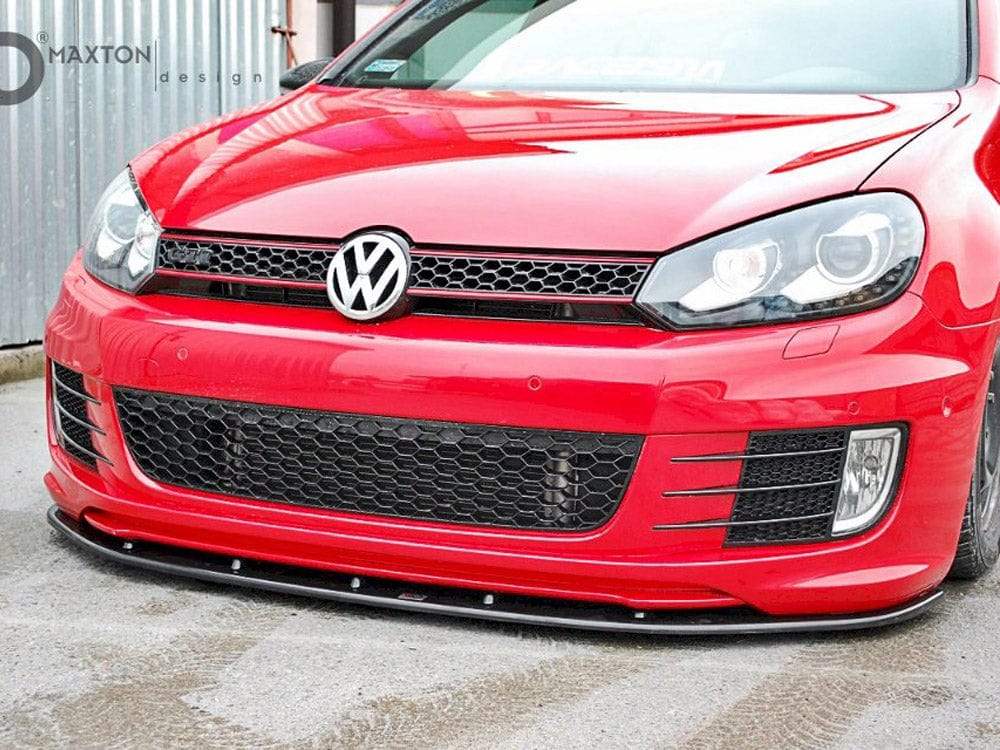 Maxton Design Carbon Look / Yellow Front Splitter VER.2 VW Golf VI (For Golf GTI 35TH) Maxton Design SR