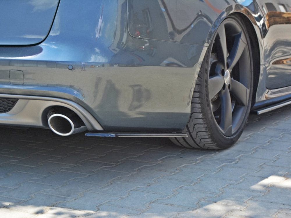 Maxton Design Carbon Look / Yellow Rear Side Splitters Audi A6 C7 S-line Avant 2011-2014 Maxton Design SR