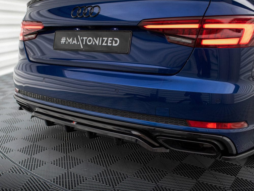 Maxton Design Central Rear Splitter (Vertical Bars) Audi A4 Competition B9 Maxton Design SR