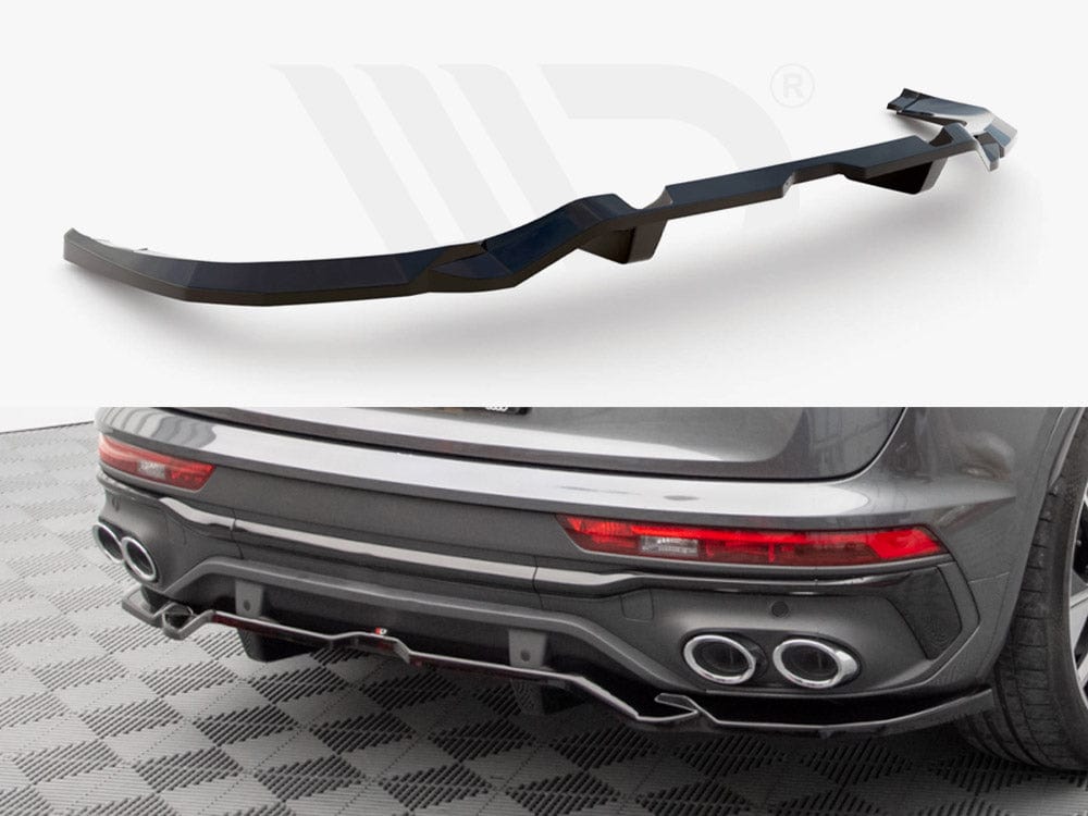 Maxton Design Central Rear Splitter (Vertical Bars) Audi SQ5 Sportback Mk2 Facelift Maxton Design SR