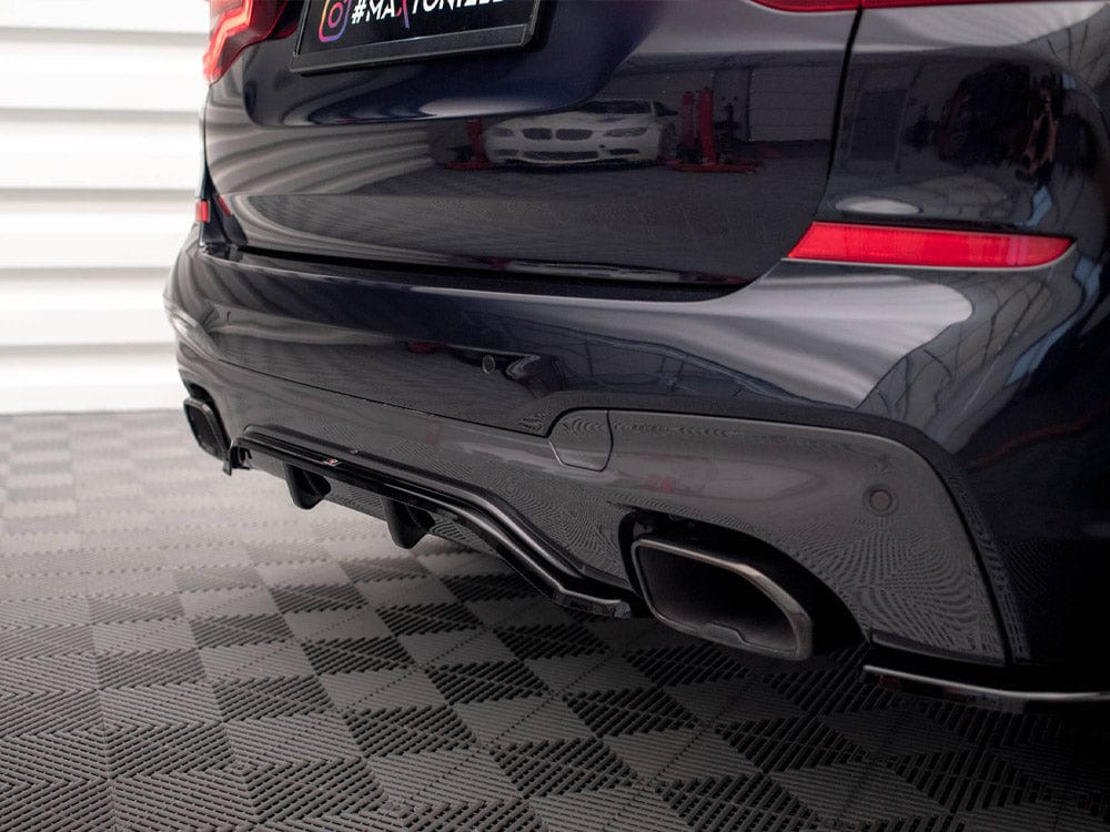 Maxton Design Central Rear Splitter (Vertical Bars) BMW X3 M40i / M40d G01 Maxton Design SR