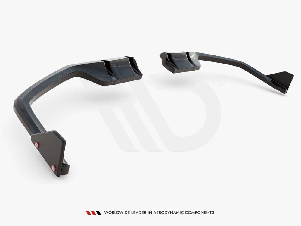 Maxton Design Central Rear Splitter (Vertical Bars) + Flaps Honda Civic Sport Mk 10 Maxton Design SR