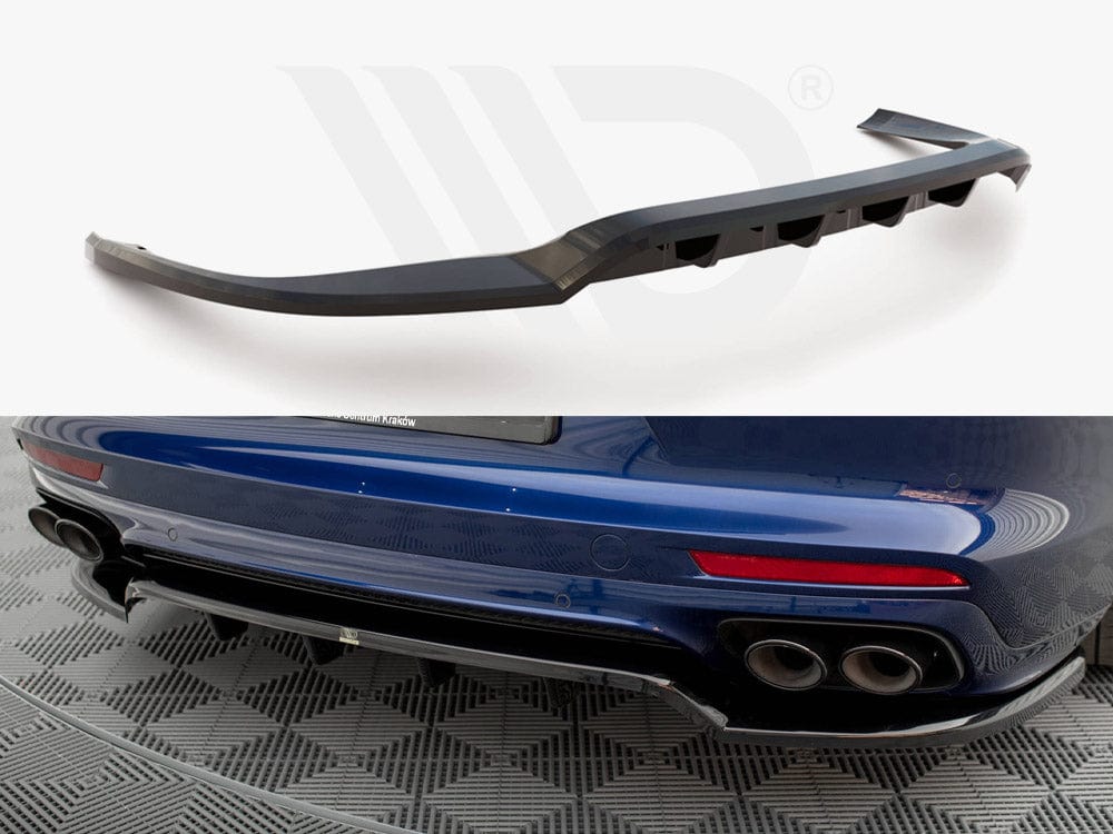 Maxton Design Central Rear Splitter (Vertical Bars) Porsche Panamera E-Hybrid 971 Facelift Maxton Design SR