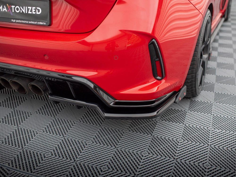Maxton Design Central Rear Splitter (Vertical Bars) V.1 + Flaps Honda Civic Type-R Mk 11 Maxton Design SR