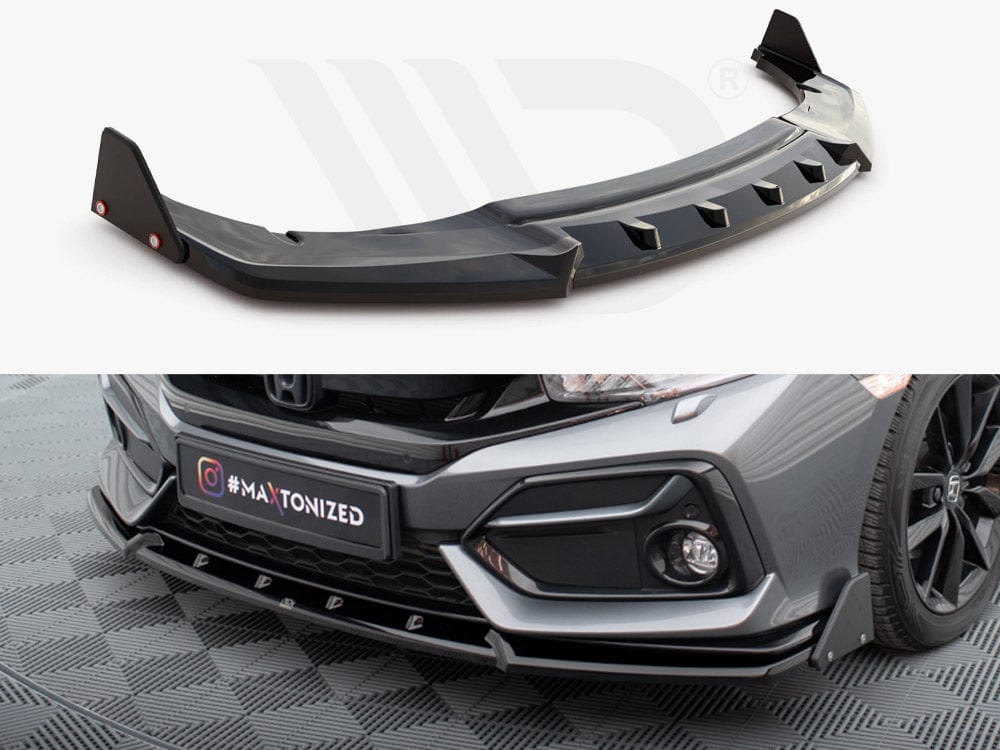 Maxton Design Front Splitter V.1 + Flaps Honda Civic Sport Mk 10 Maxton Design SR