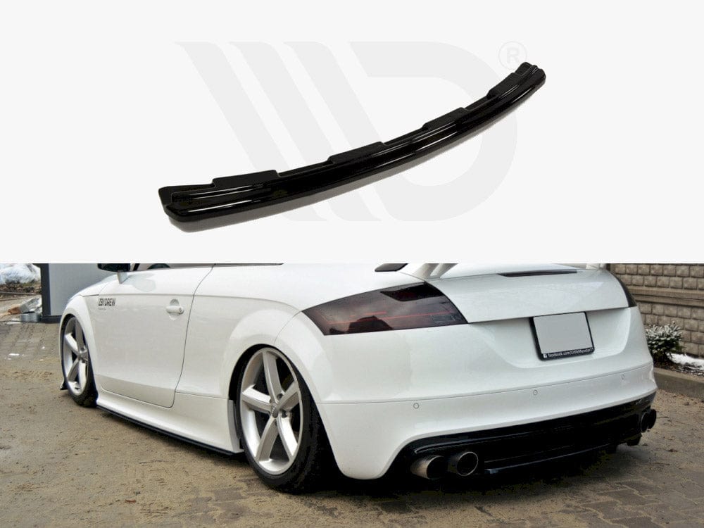 Maxton Design Gloss Black Central Rear Splitter (Vertical Bars) Audi TT S 8J Maxton Design SR