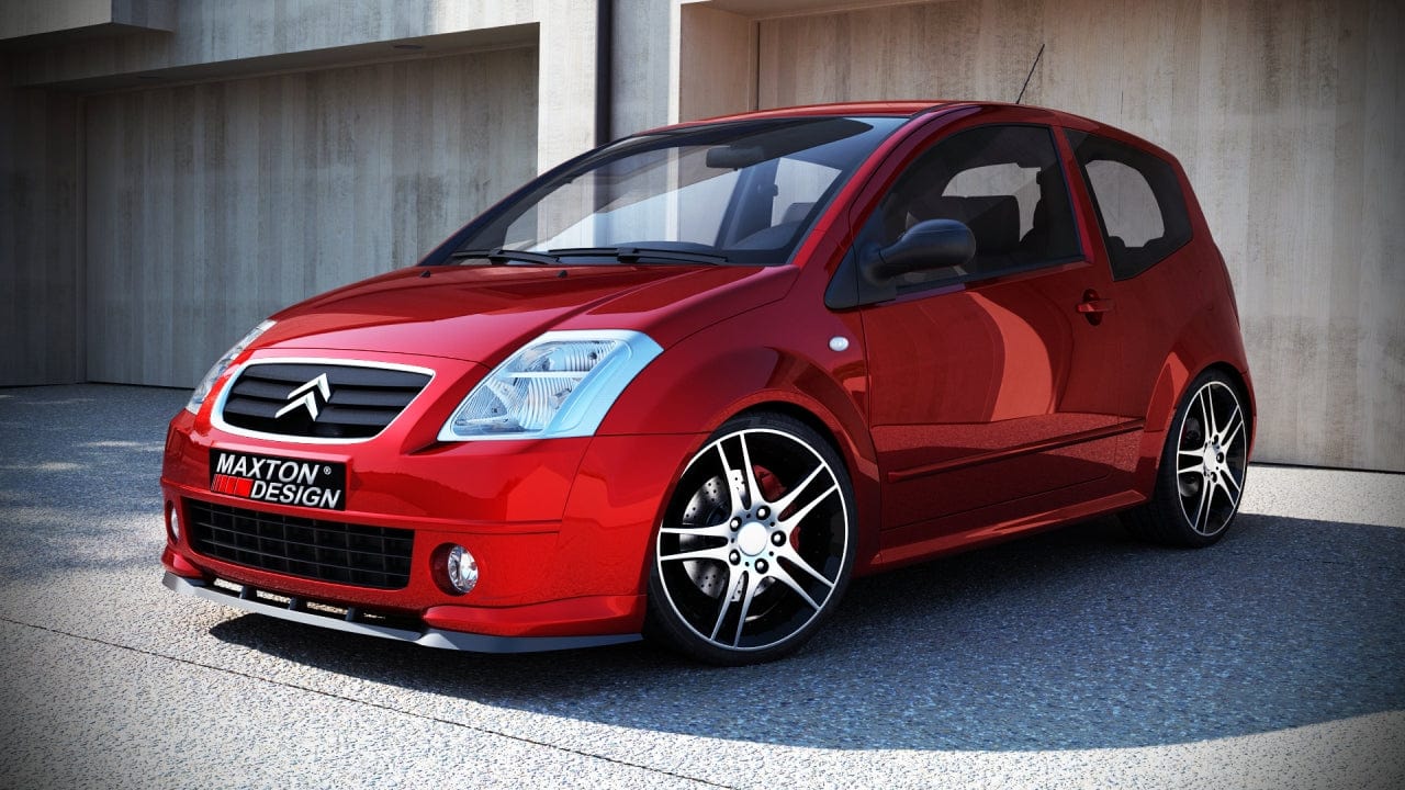 Maxton Design Gloss Black Front Splitter Citroen C2 VTS 2004-2006 Maxton Design SR