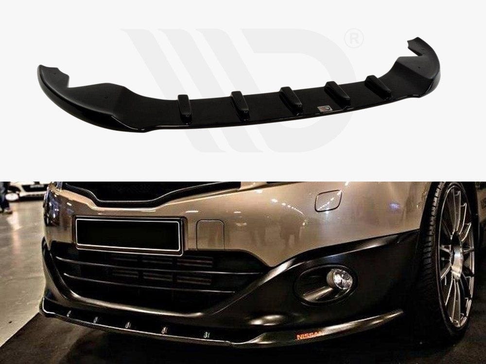 Maxton Design Gloss Black Front Splitter Nissan Qashqai (Facelift) 2009-2013 Maxton Design SR
