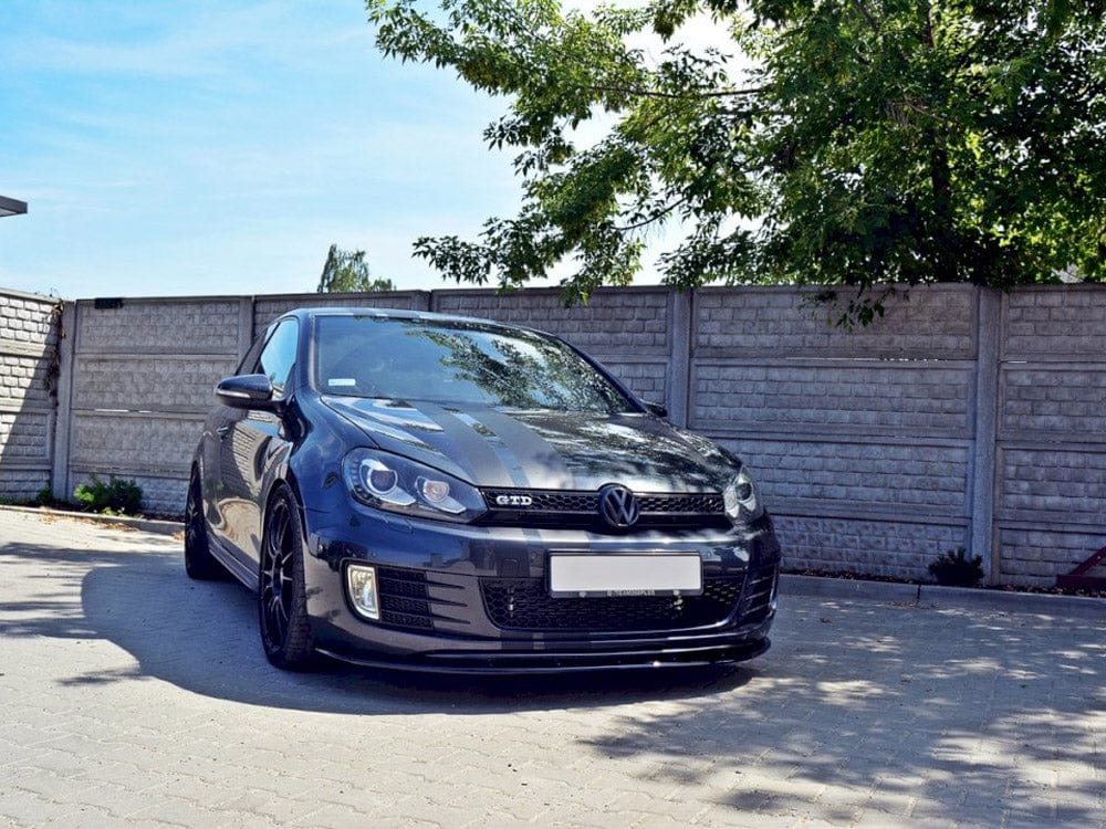 Maxton Design Gloss Black Front Splitter VER.2 VW Golf VI GTI Maxton Design SR