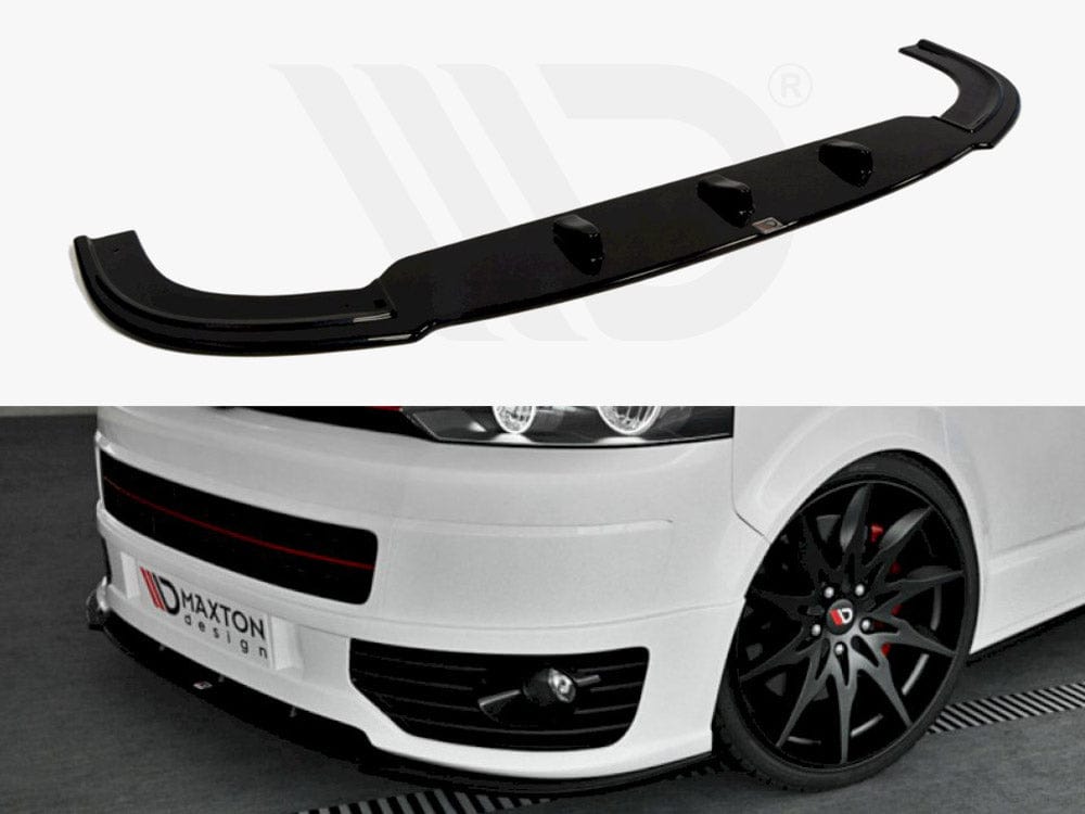Maxton Design Gloss Black Front Splitter VW T5 Sportline Maxton Design SR