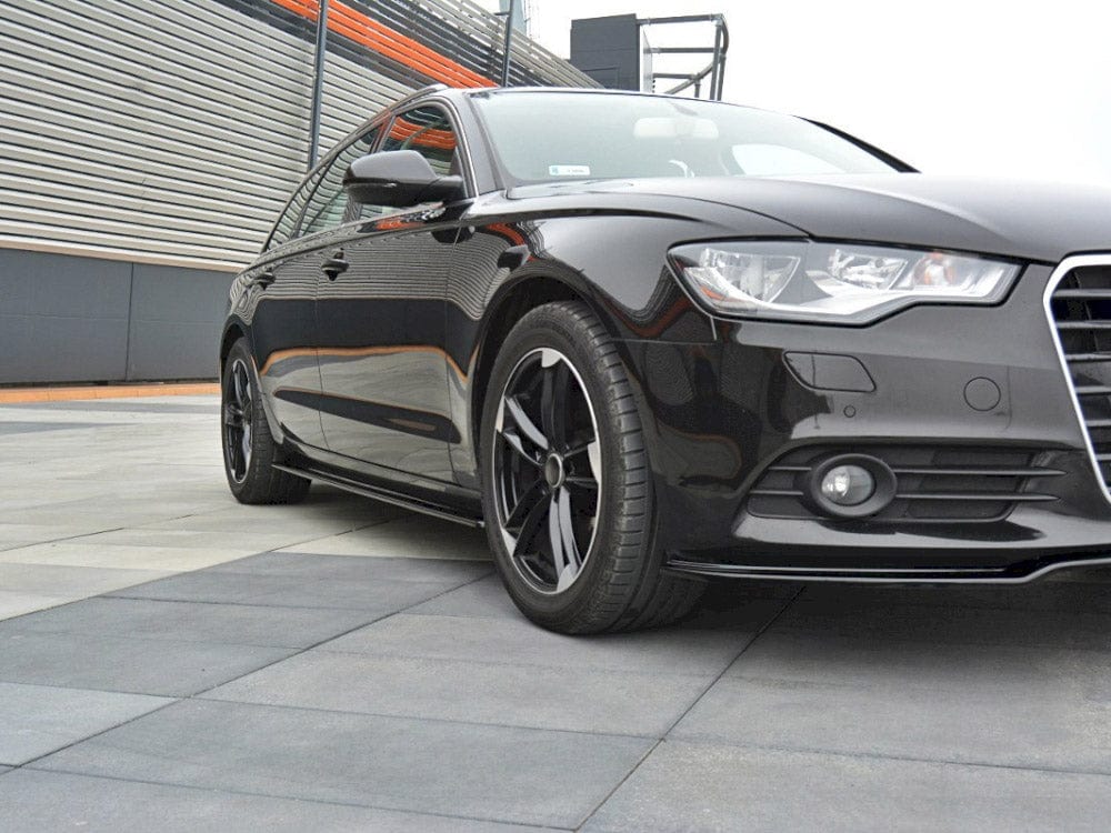 Maxton Design Gloss Black Side Skirts Diffusers Audi A6 C7 2011-2014 Maxton Design SR