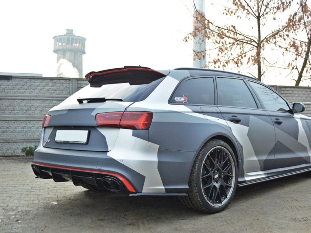 Maxton Design Gloss Black Spoiler CAP Audi RS6 C7 Maxton Design SR