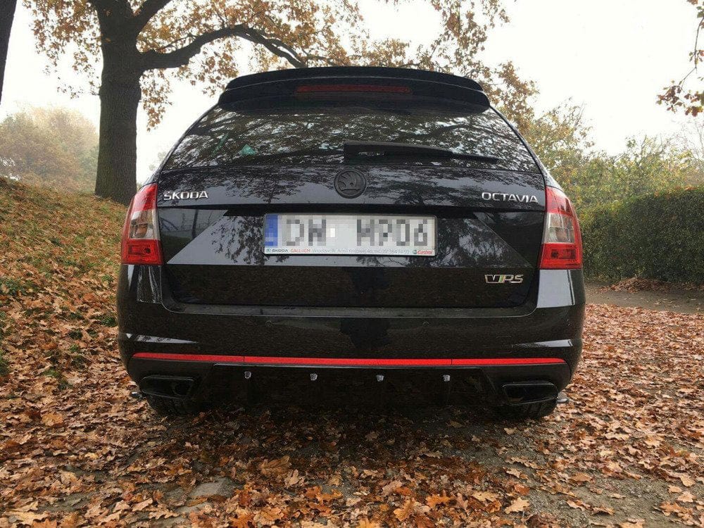Maxton Design Gloss Black Spoiler CAP Skoda Octavia VRS MK3/ MK3.5 VRS Estate Maxton Design SR