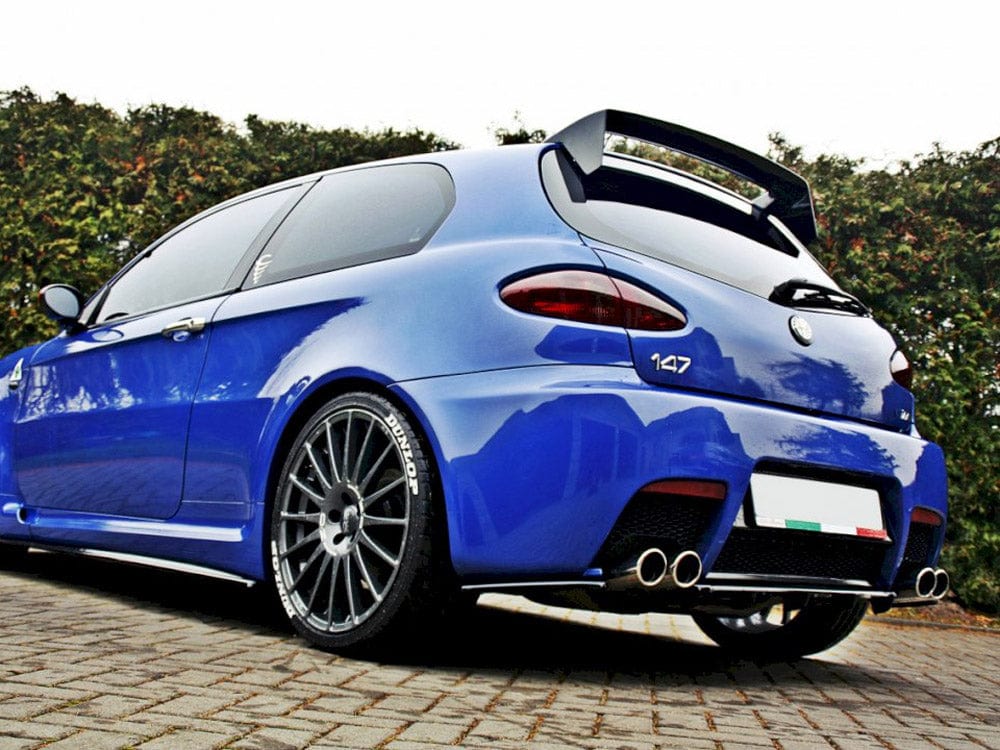 Maxton Design Gloss Black / Yellow Rear Side Splitters Alfa Romeo 147 GTA Maxton Design SR