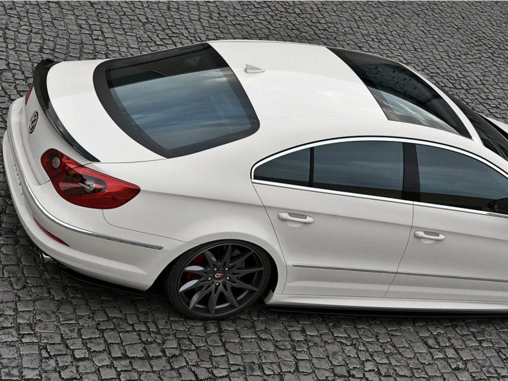 Maxton Design Gloss Black / Yellow Rear Side Splitters VW Passat CC R36 Rline (Preface) Maxton Design SR