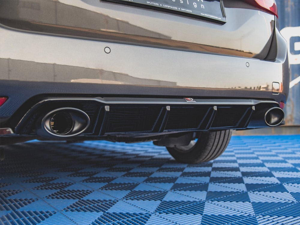 Maxton Design Rear Valance + Exhaust Ends Imitation Peugeot 308 SW Mk2 Facelift TEXTURED Maxton Design SR