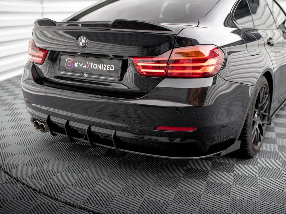 Maxton Design Red + Gloss Flaps Street PRO Rear Diffuser + Flaps BMW 4 Gran Coupe F36 Maxton Design SR