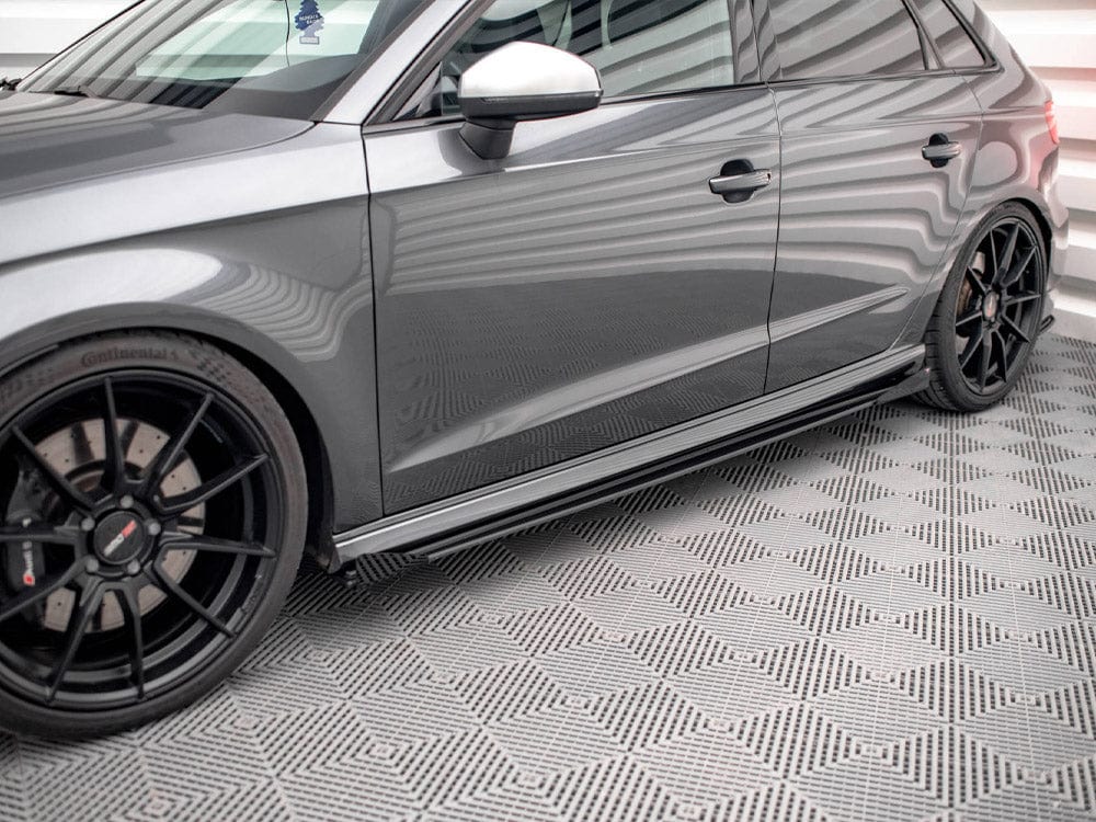 Maxton Design Street PRO Side Skirts Diffusers + Flaps Audi S3 / A3 S-Line Sportback 8V Facelift Maxton Design SR