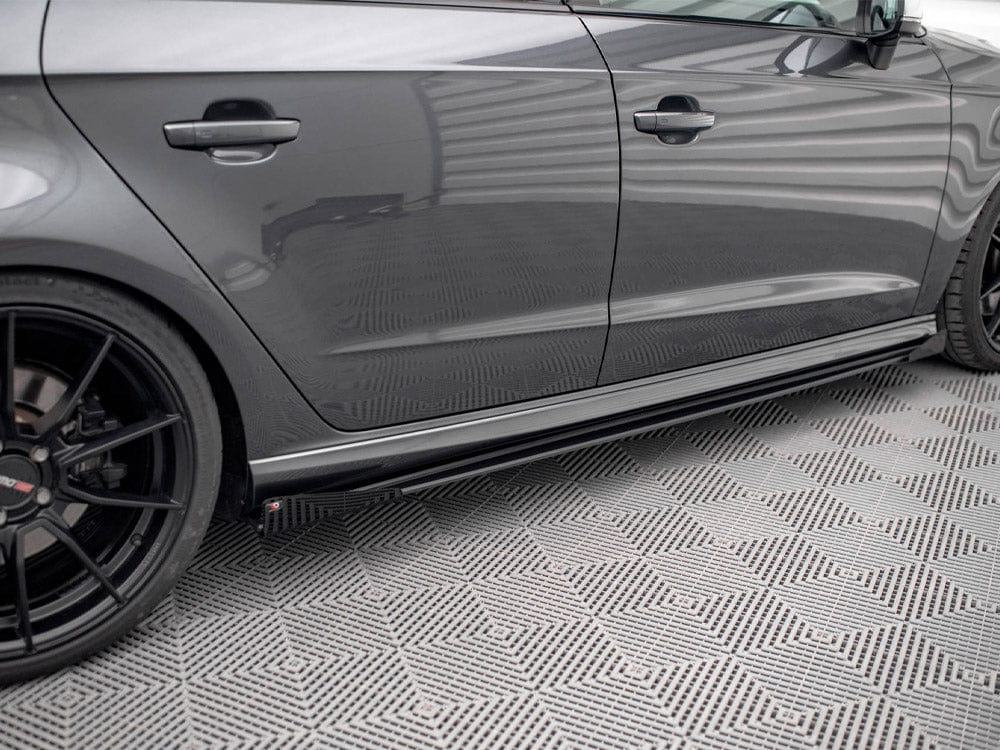 Maxton Design Street PRO Side Skirts Diffusers + Flaps Audi S3 / A3 S-Line Sportback 8V Facelift Maxton Design SR