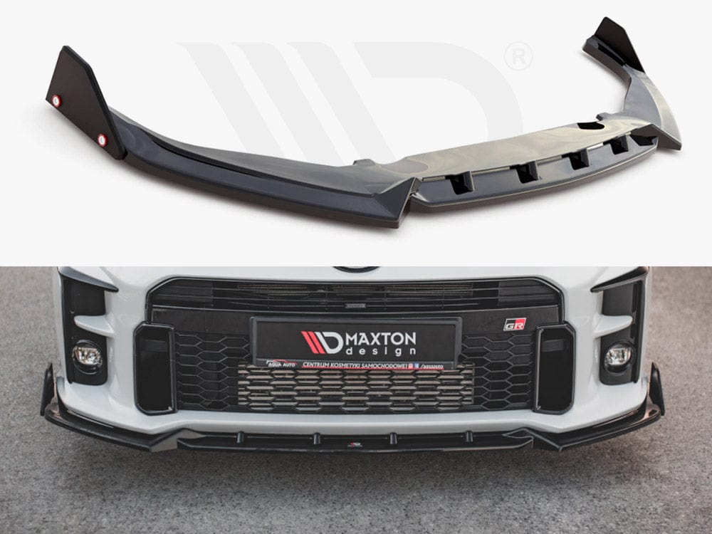 Maxton Design Textured Front Splitter V.2 + Flaps Toyota GR Yaris Mk4 Maxton Design SR