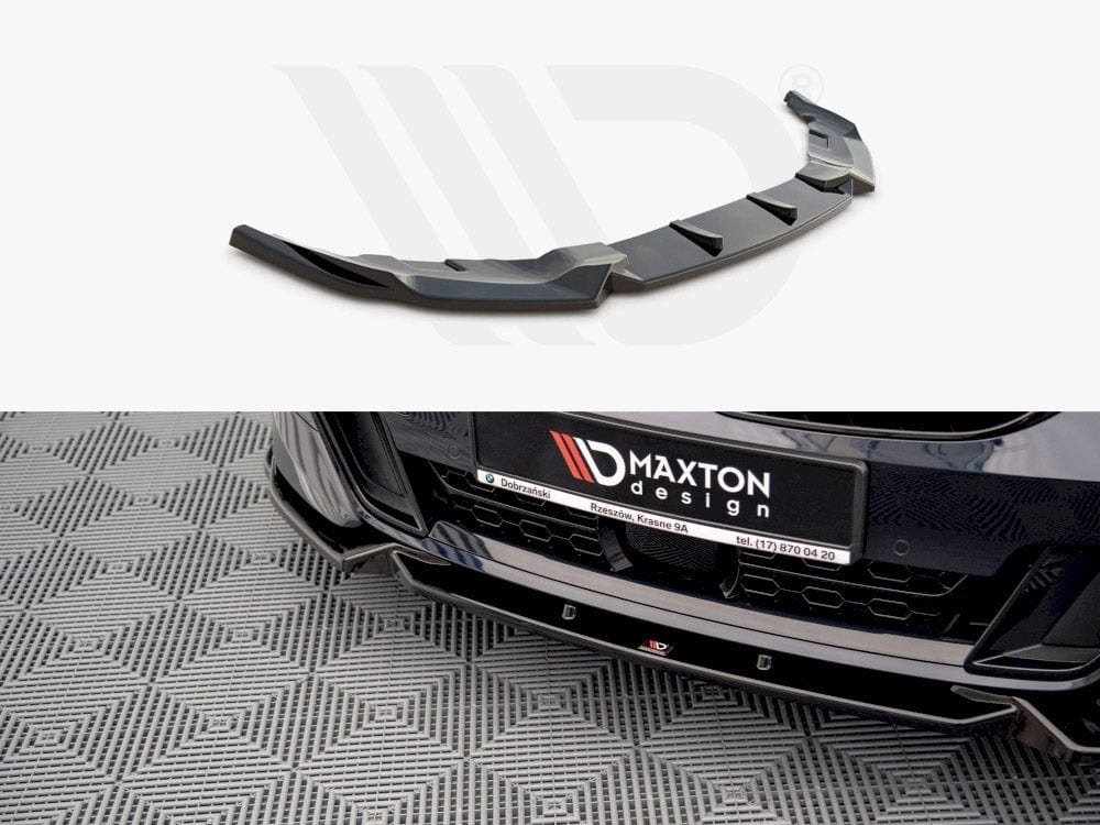 Maxton Design Textured / Red Front Splitter Bmw 6 GT M-pack G32 Facelift 2020- Maxton Design SR