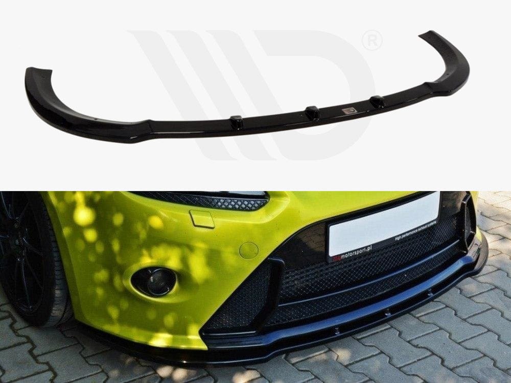 Maxton Design Textured / White Front Splitter V.1 Ford Focus MK2 RS Maxton Design SR