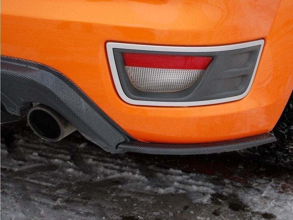 Maxton Design Textured / White Rear Side Splitters Ford Focus MK2 ST Preface Model Fits With Rear Valance Maxton Design SR