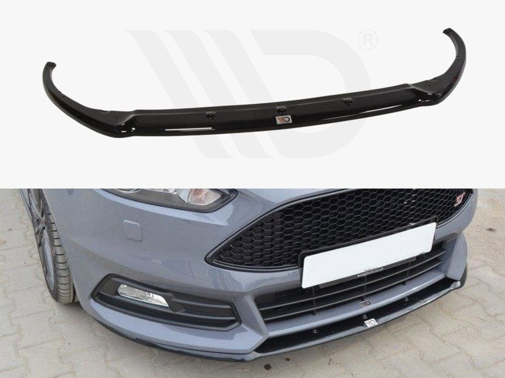 Maxton Design Textured / Yellow Front Splitter Focus ST MK3 Cupra Facelift Model Maxton Design SR