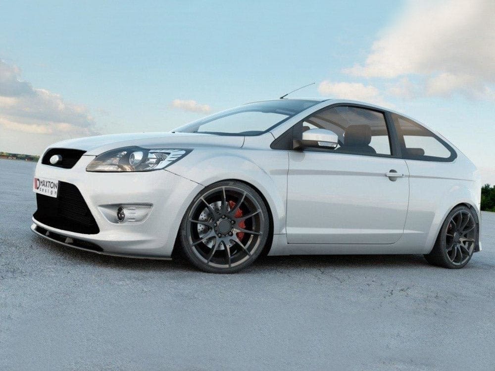 Maxton Design Textured / Yellow Front Splitter Ford Focus II ST Facelift Maxton Design SR
