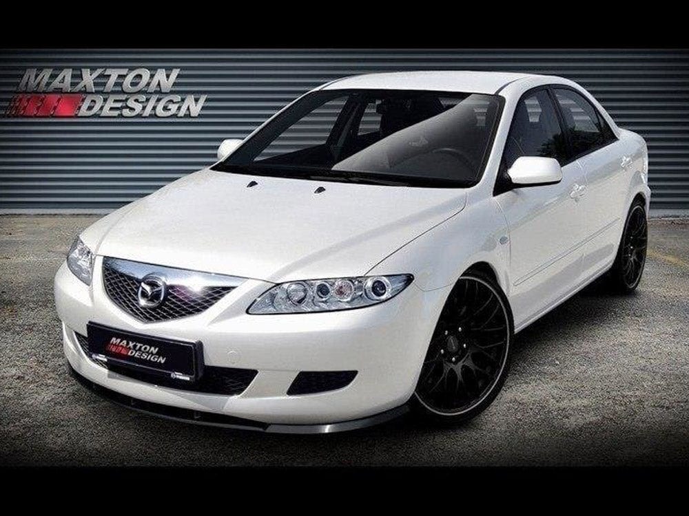 Maxton Design Textured / Yellow Front Splitter Mazda 6 MK1 Preface Model 2002-2005 Maxton Design SR