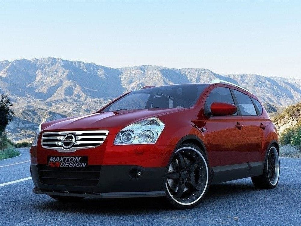 Maxton Design Textured / Yellow Front Splitter Nissan Qashqai (Preface) 2007-2009 Maxton Design SR