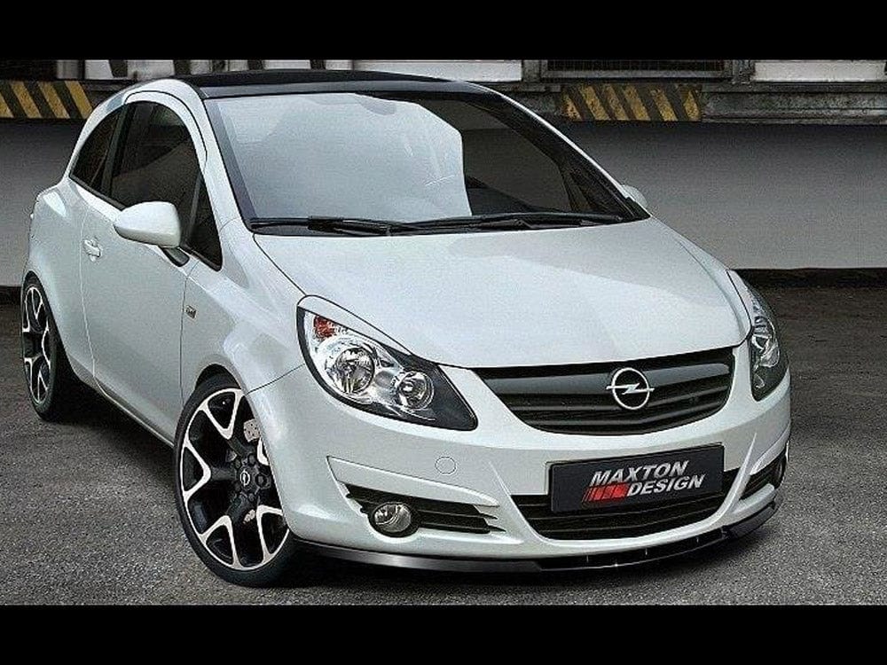 Maxton Design Textured / Yellow Front Splitter Opel Corsa D (Preface) Maxton Design SR