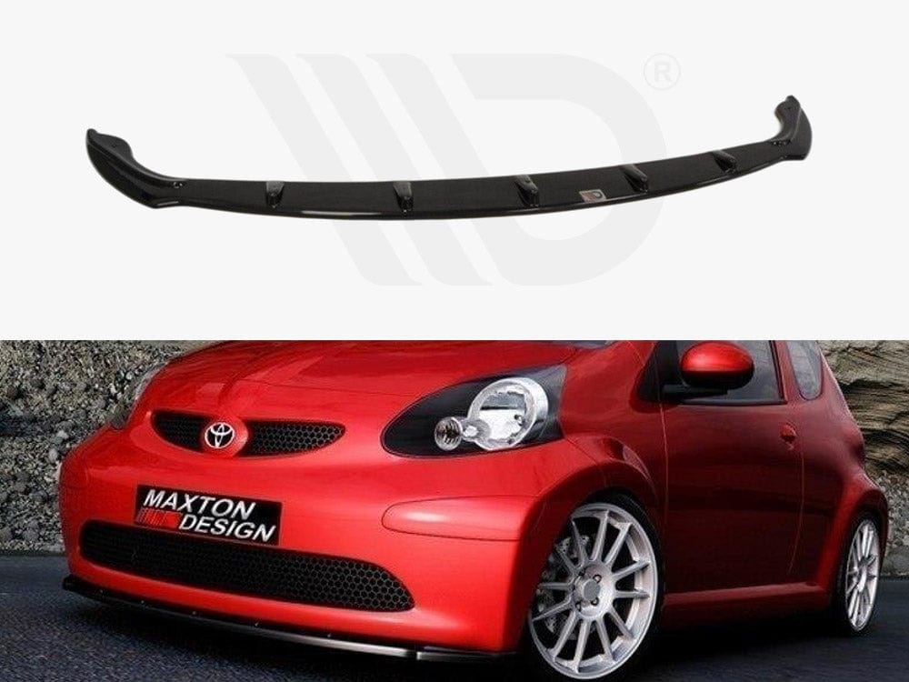 Maxton Design Textured / Yellow Front Splitter Toyota Aygo (Preface) Maxton Design SR