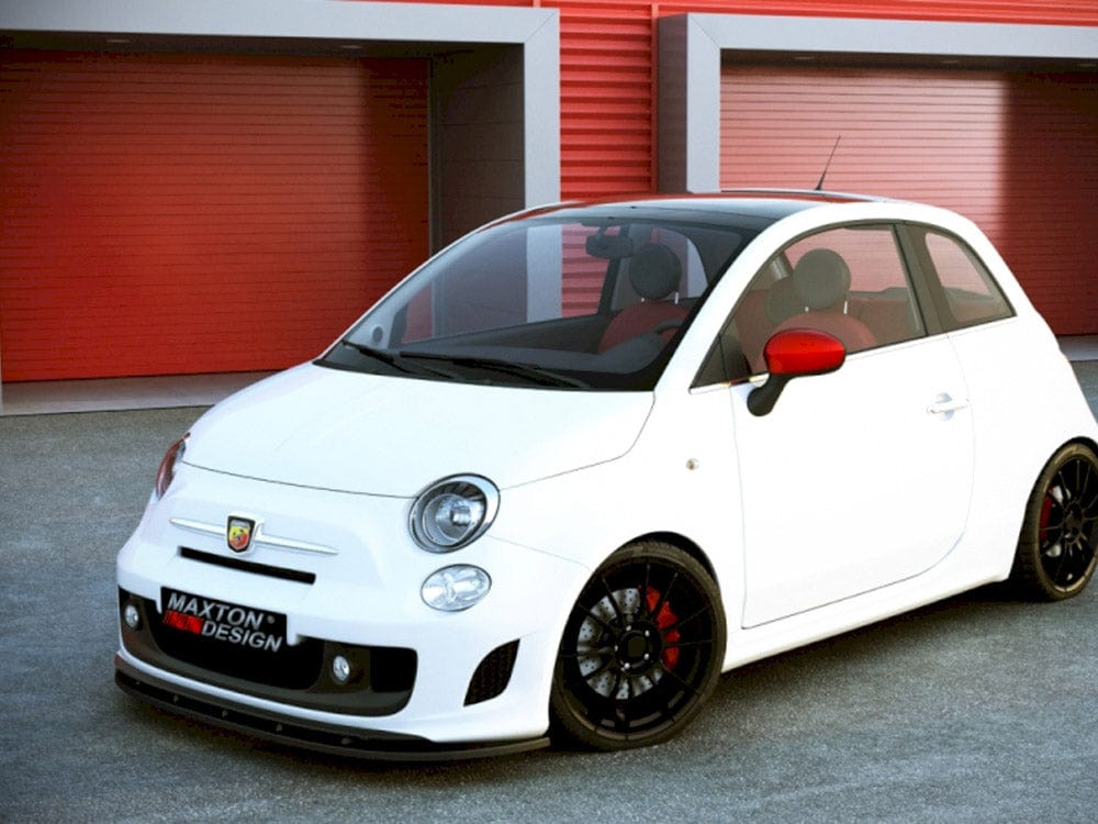 Maxton Design Textured / Yellow Front Splitter V.1 Fiat 500 Mk1 Abarth 2008-2012 Maxton Design SR