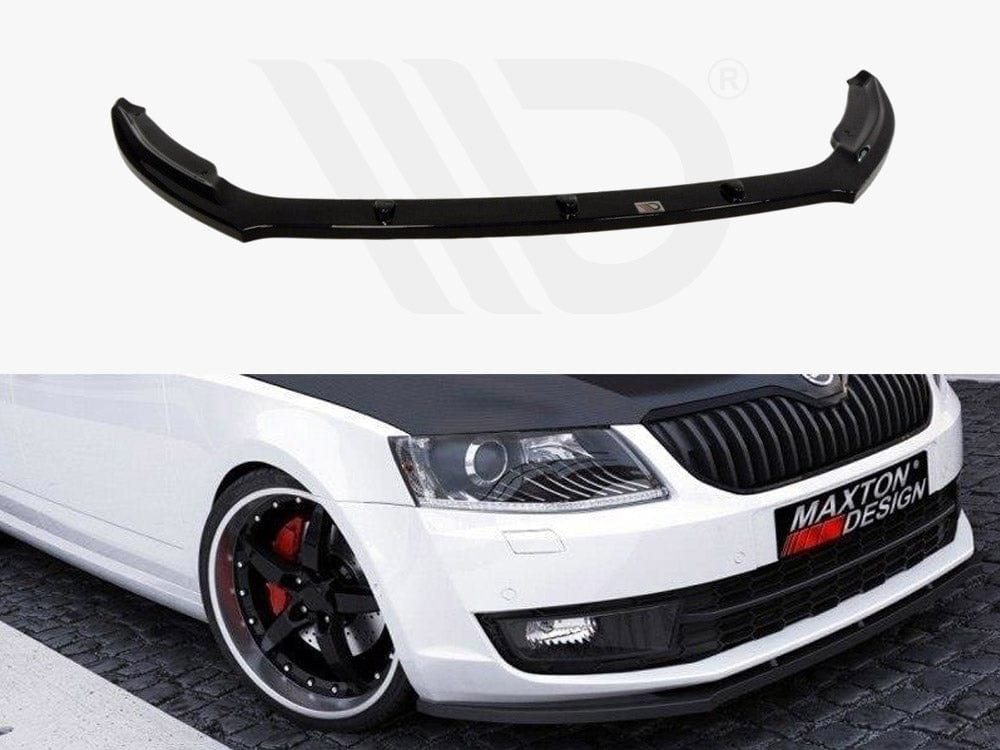 Maxton Design Textured / Yellow Front Splitter V.2 Skoda Octavia III Maxton Design SR