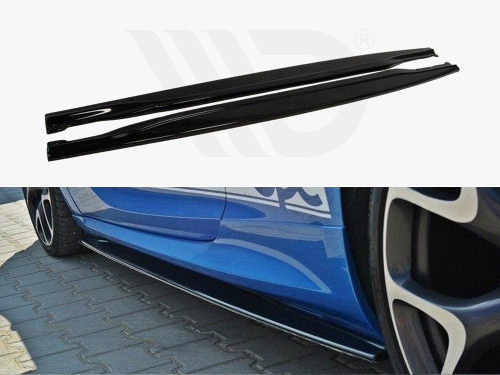 Maxton Design Textured / Yellow Side Skirts Diffusers Opel Astra J OPC / VXR Maxton Design SR