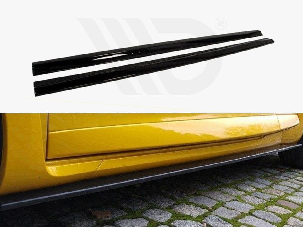 Maxton Design Textured / Yellow Side Skirts Diffusers Renault Megane 3 RS Maxton Design SR